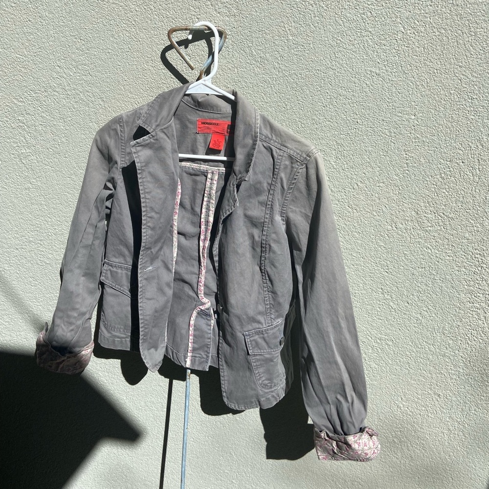 Mossissue, medium, grey corduroy womens jacket